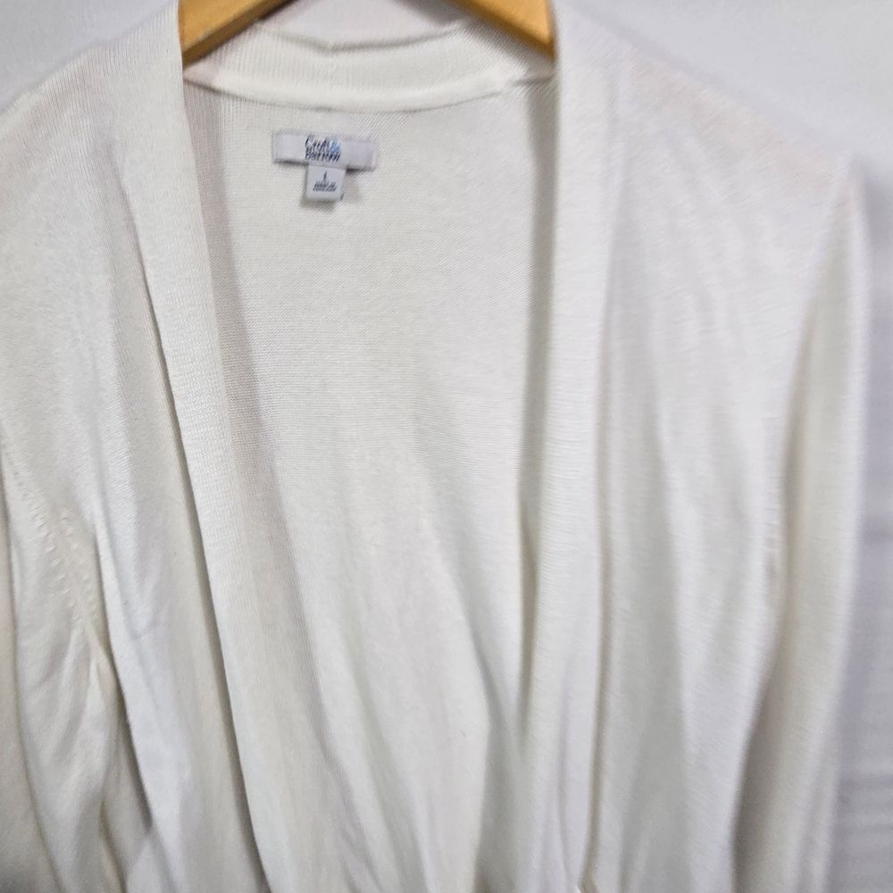 Croft & Barrow White Women's Cardigan Sizr L - Picture 7 of 10